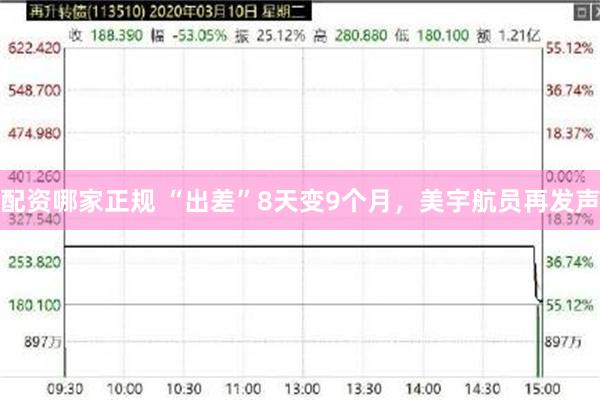 配资哪家正规 “出差”8天变9个月，美宇航员再发声